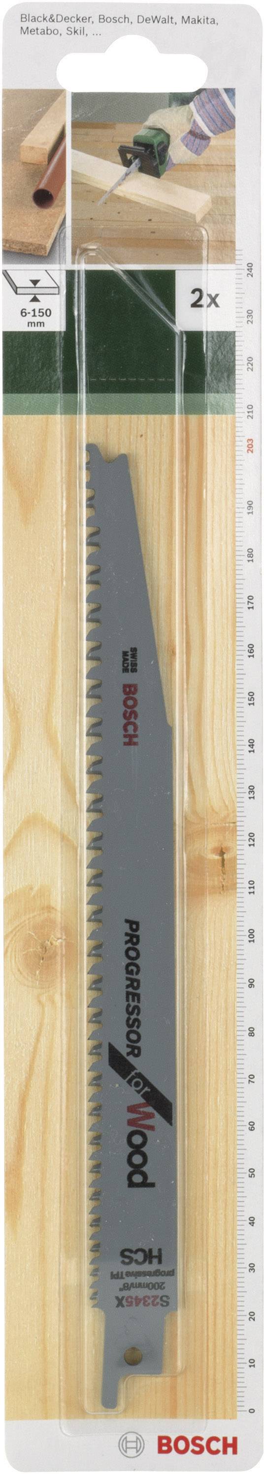 Bosch Accessories 2609256704 Kard kardfűrészlap HCS, S 2345 X Progressor for Wood Fűrészlap hossz 203 mm 2 db