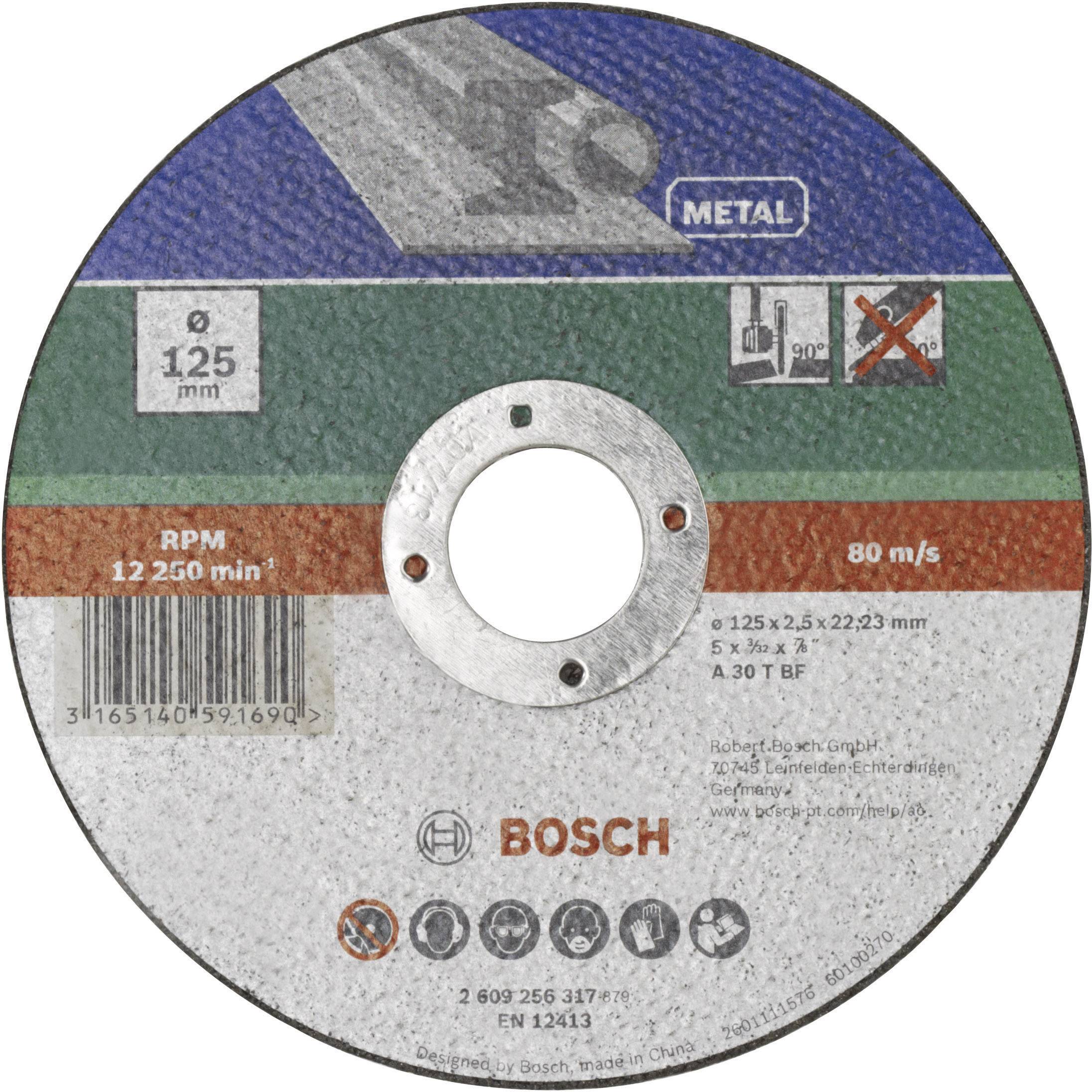 Bosch Accessories A 30 S BF 2609256317 Vágótárcsa, egyenes 125 mm 1 db Fém