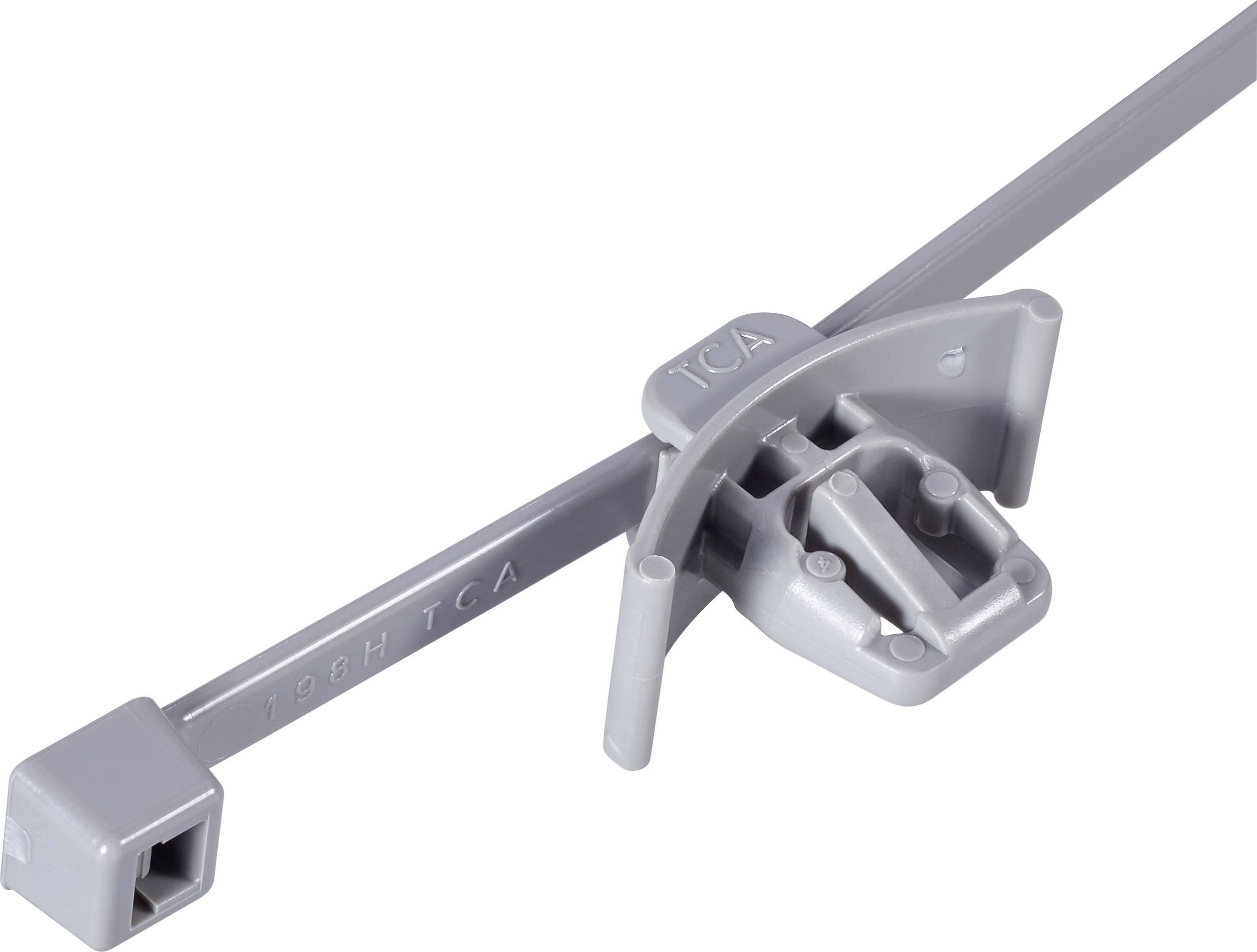Kábelkötegelő benyomós rögzítővel 200 x 4,6 mm, fekete, 1 db, HellermannTyton 156-00446 T50RFT62X122-HR