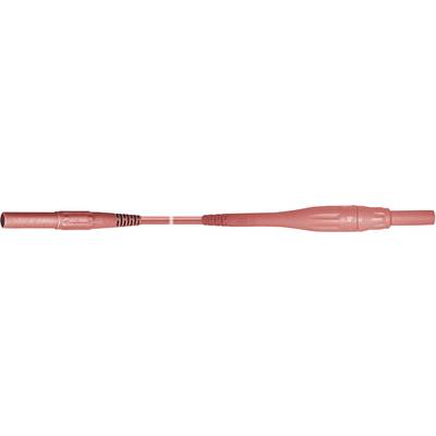 Mérőzsinór, mérővezeték 4 mm-es banándugóval, 1 mm² Szilikon 1m piros MultiContact XSMS-419
