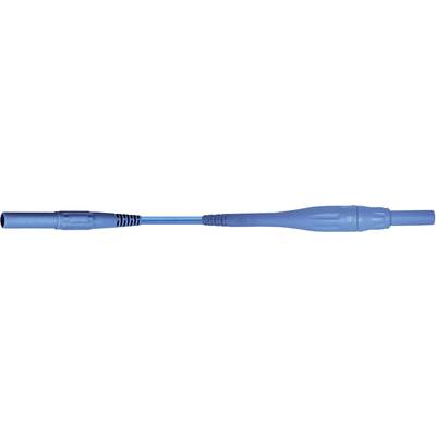 Mérőzsinór, mérővezeték 4 mm-es banándugóval, 1 mm² Szilikon 1m kék MultiContact XSMS-419