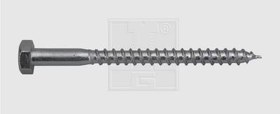SWG 4009155360454 Facsavar 8 mm 50 mm Külső hatlap DIN 571 Acél Cinkezett 100 db