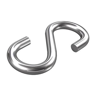 dörner + helmer 4910094 S-horog Ø 6 mm 45 mm Korrózióálló acél A2 20 db
