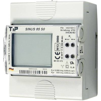 DIN sínre szerelhető 3 fázisú digitális fogyasztásmérő 85A, MID hiteles, TIP SINUS 85 S0