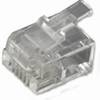 MH Connectors MHRJ126P4CR RJ11 moduláris csatlakozó 6510-0104-03 Dugó, egyenes Pólusszám: 6P4C Átlátszó 1 db