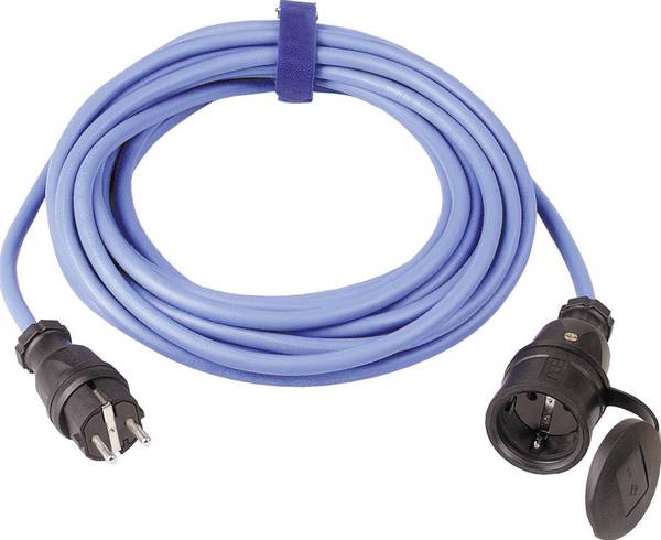 Kültéri, gumi hálózati hosszabbítókábel védőkupakkal, kék, 10 m, H07RN-F 3G 1,5 mm², SIROX 644.110.06