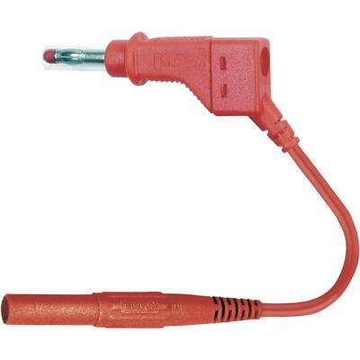 Mérőzsinór, mérővezeték 2db 4mm-es banándugóval 1 mm² PVC, 2m piros MultiContact XZG410-L 200 CM