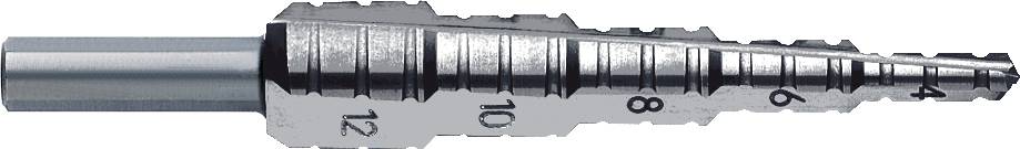 Exact 05376 HSS Maró fokozatfúró Teljes hossz 80 mm 3 oldalú szár 1 db