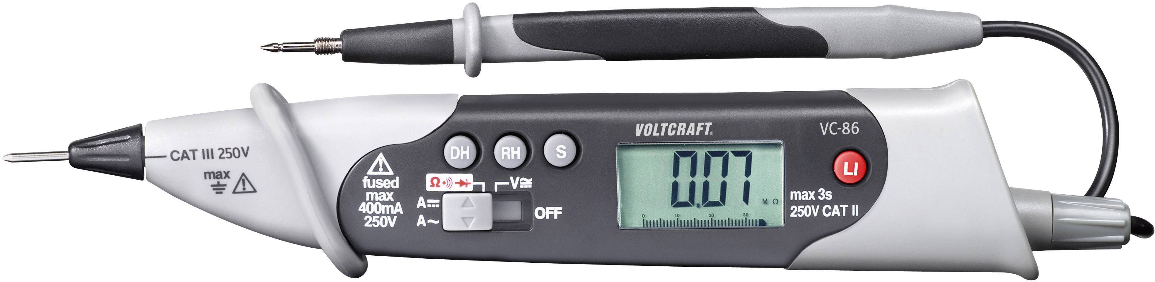 Egykezes stiftmultiméter, toll multiméter 400mA AC/DC Voltcraft VC-86