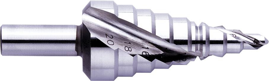Exact 07027 HSS Fokozatfúró Teljes hossz 76 mm 3 oldalú szár 1 db