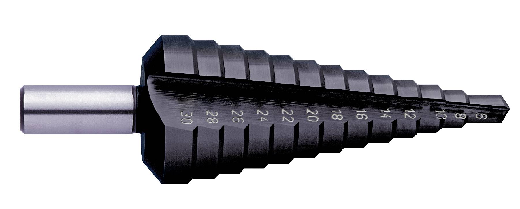 Exact 50065 HSS Fokozatfúró Teljes hossz 107 mm TiAIN 3 oldalú szár 1 db