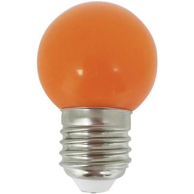 LightMe LM85255 LED EEK G (A - G) E27 Csepp forma 1 W Narancs (Ø x H) 45 mm x 69 mm 1 db