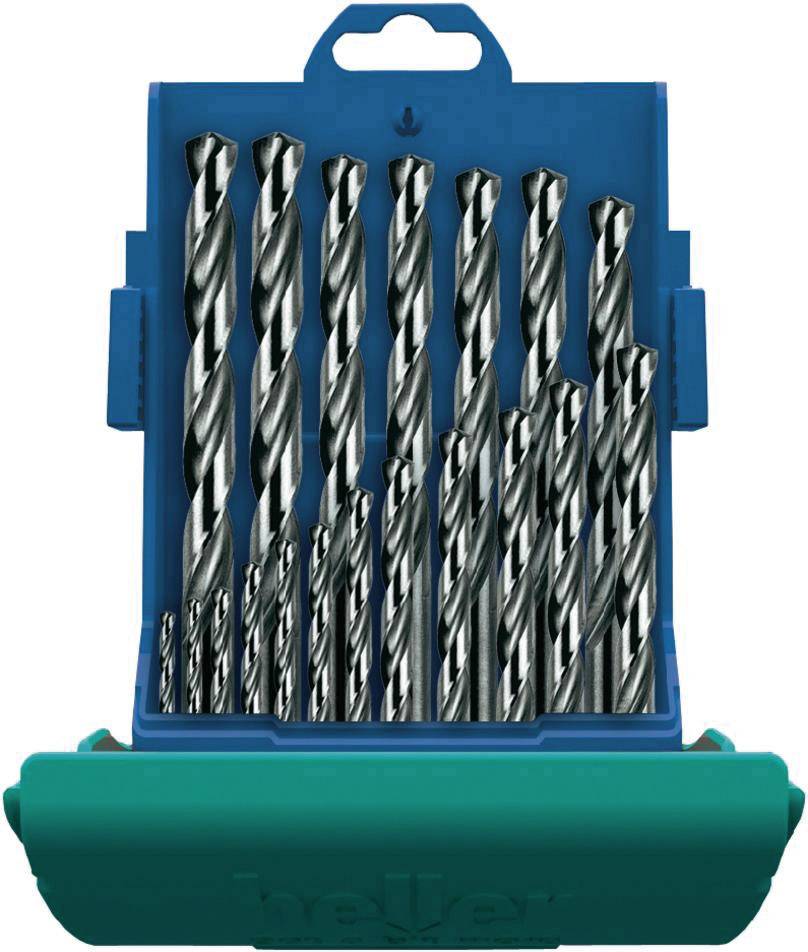 Heller 28707 4 HSS Fém spirálfúró készlet 25 részes 1 mm, 2 mm, 3 mm, 4 mm, 5 mm, 6 mm, 7 mm, 8 mm, 9 mm, 10 mm, 11 mm, 12 mm, 13 mm Csiszolt Hengeres