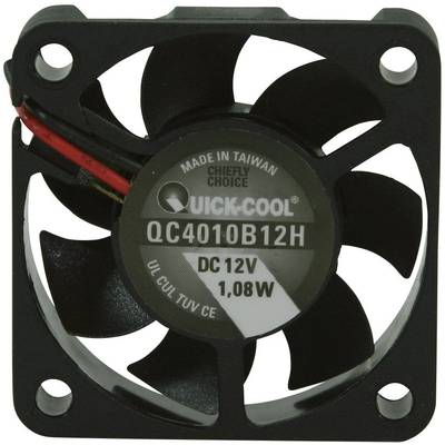 Axiális ventilátor (ipari), 12 V/DC 12,23 m³/h (Sz x Ma x Mé) 40 x 40 x 10 mm QuickCool QC4010B12H 