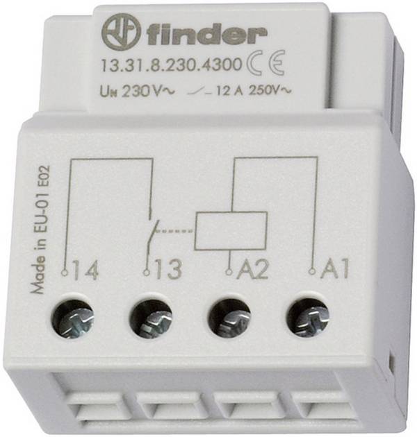 Falba süllyeszthatő relé 1 záró 230 V/AC 12 A, Finder 13.31.8.230.4300