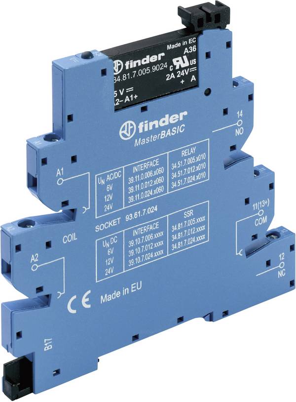 Finder Félvezető relé 39.10.7.006.9024-10 2 A Kapcsolási feszültség (max.): 24 V/DC  1 db
