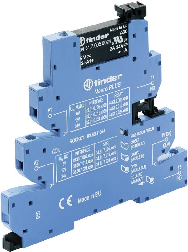 Finder Félvezető relé 39.30.3.230.9024 2 A Kapcsolási feszültség (max.): 24 V/DC  1 db