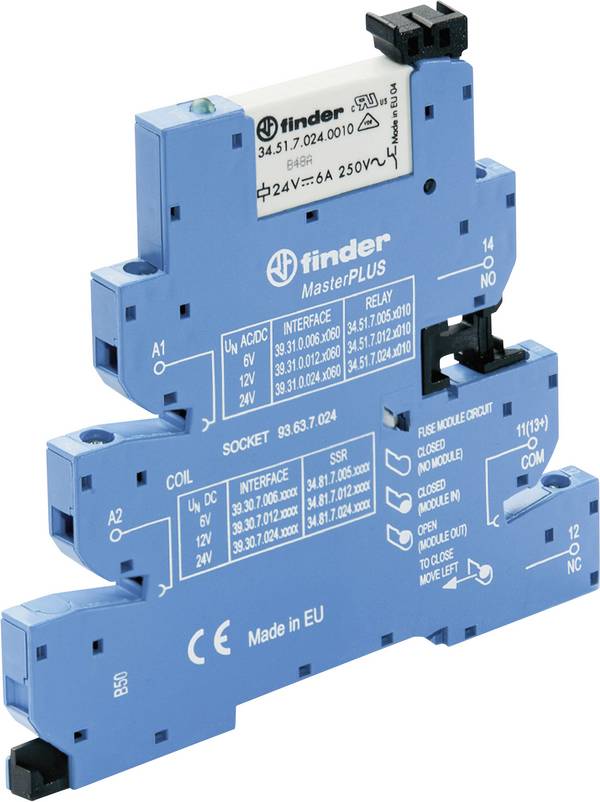 Finder 39.31.3.230.0060 Csatoló relé 230 V/AC 6 A 1 váltó 1 db