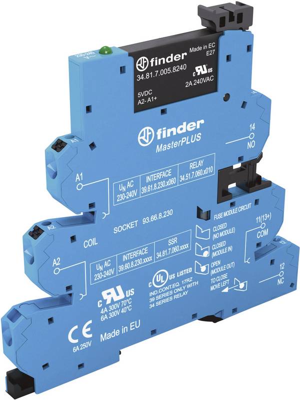 Finder Félvezető relé 39.60.0.024.9024 2 A Kapcsolási feszültség (max.): 24 V/DC  1 db