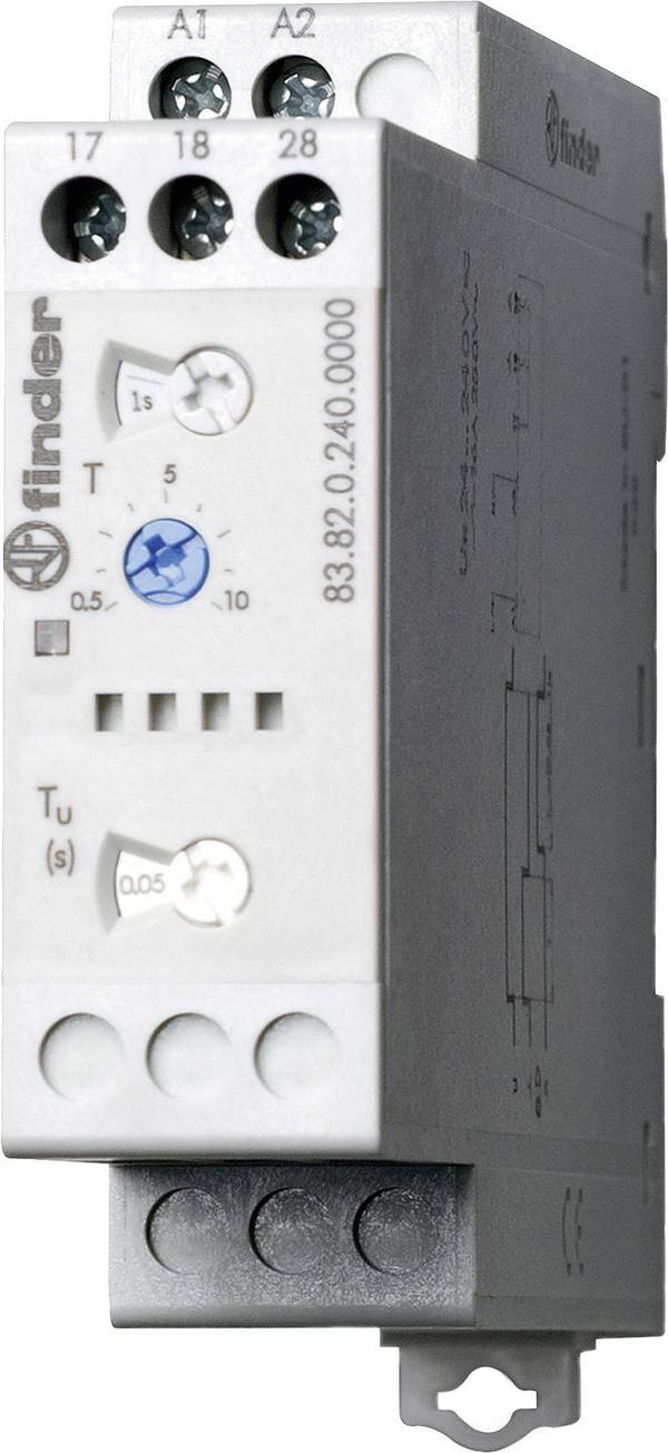 Finder 83.82.0.240.0000 Időrelé Mono funkció 1 db ATT.FX.TIME-RANGE: 0.05 mp (min) 2 záró