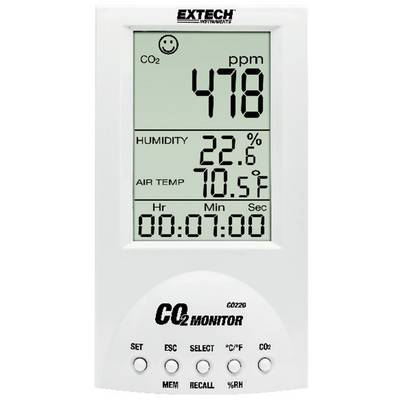 Széndioxid CO2 mérő, levegőminőség mérő, helyiségklíma mérő műszer Extech Desktop CO220