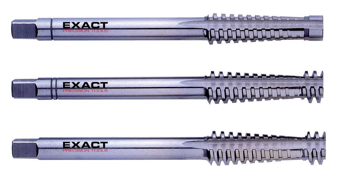 Exact 01752 Kézi menetfúró készlet 3 részes TR Tr32 6 mm Jobb vágó DIN 103 HSS 1 készlet
