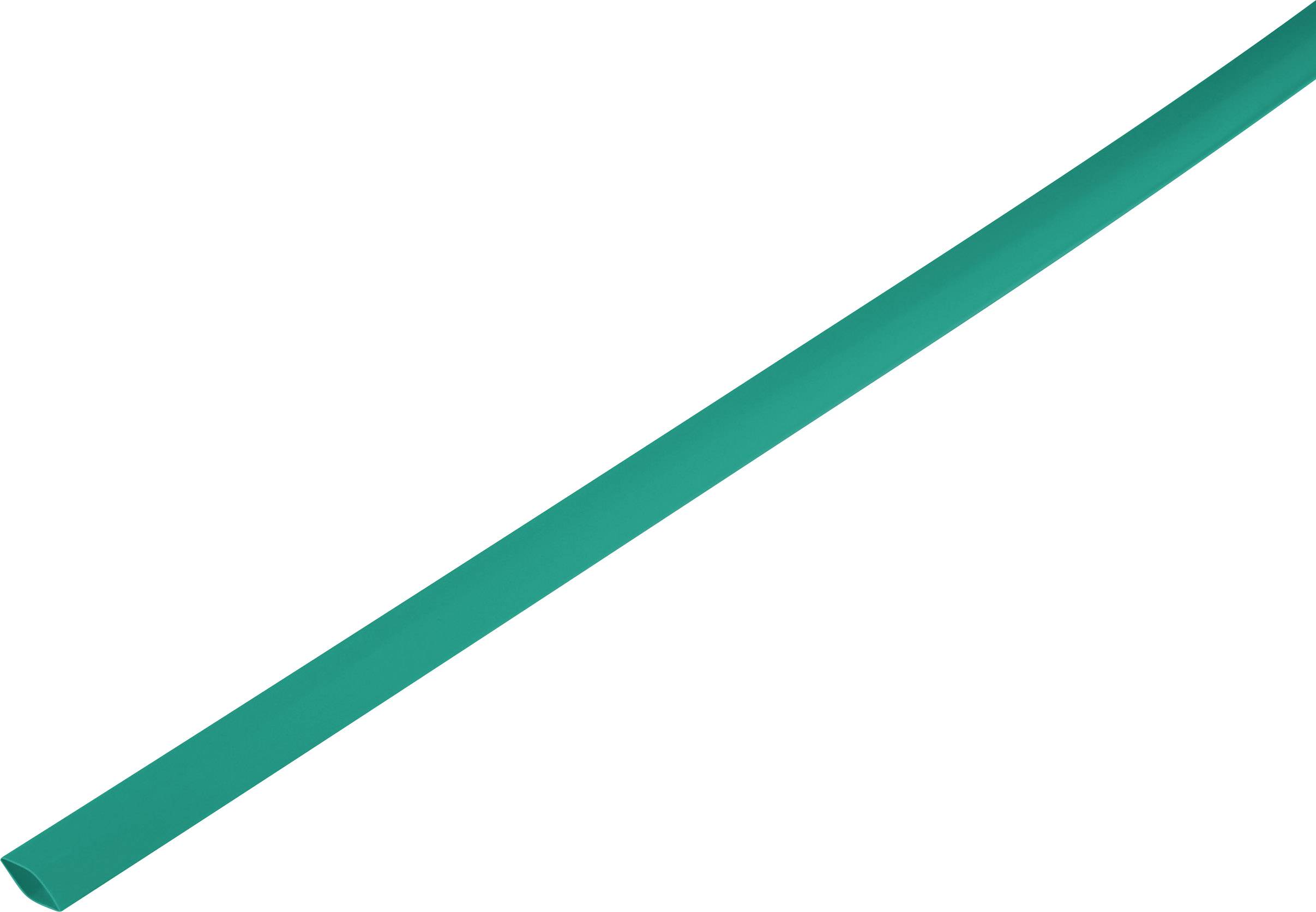 Zsugorcső, vékonyfalú, Ø (zsugorodás előtt/után): 4.5 mm/2 mm, zsugorodási arány 2 : 1, zöld