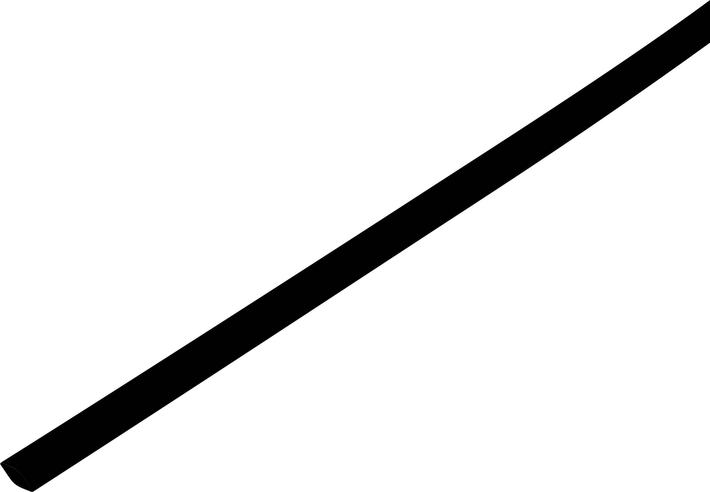 Zsugorcső, vékonyfalú, Ø (zsugorodás előtt/után): 4.5 mm/2 mm, zsugorodási arány 2 : 1, fekete