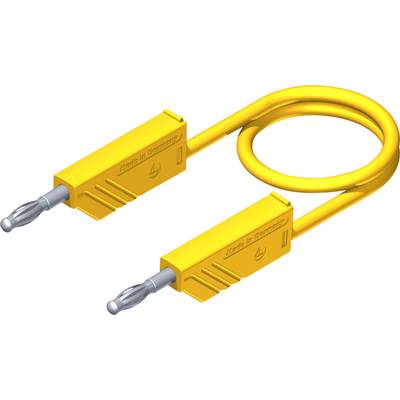 Mérőzsinór, mérővezeték 2db 4mm-es toldható banándugóval 2,5 mm² PVC, 0.50m sárga SKS Hirschmann CO MLN 50/2,5