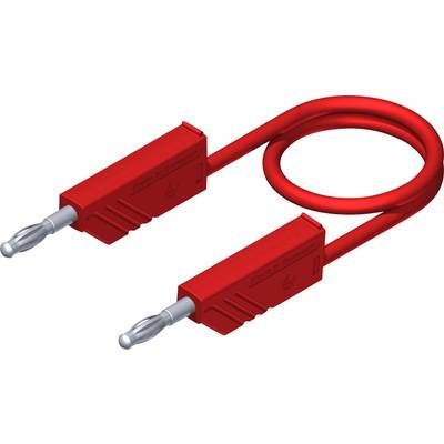 Mérőzsinór, mérővezeték 2db 4mm-es toldható banándugóval 2,5 mm² PVC, 1m piros SKS Hirschmann CO MLN 100/2,5