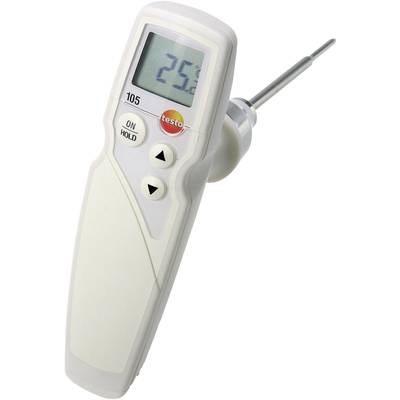 testo 105 Beszúrós hőmérő (HACCP) Kalibrált (ISO) Mérési tartomány, hőmérséklet -50 - 275 °C Érzékelő típus K HACCP konf