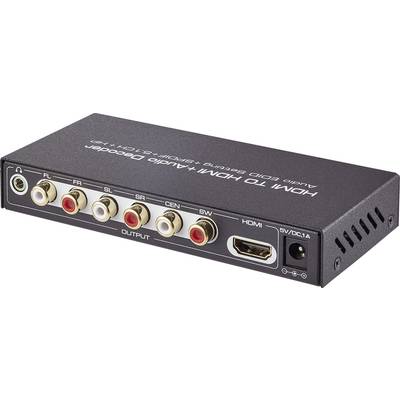 HDMI audio extraktor Toslinkkel és 6 csatornás (5.1) RCA kimenettel