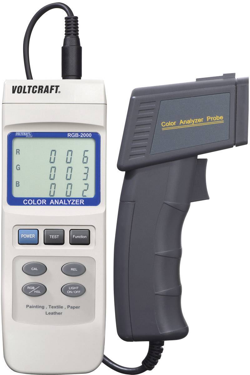 Színanalizáló készülék, spektrumanalízis, VOLTCRAFT® RGB-2000