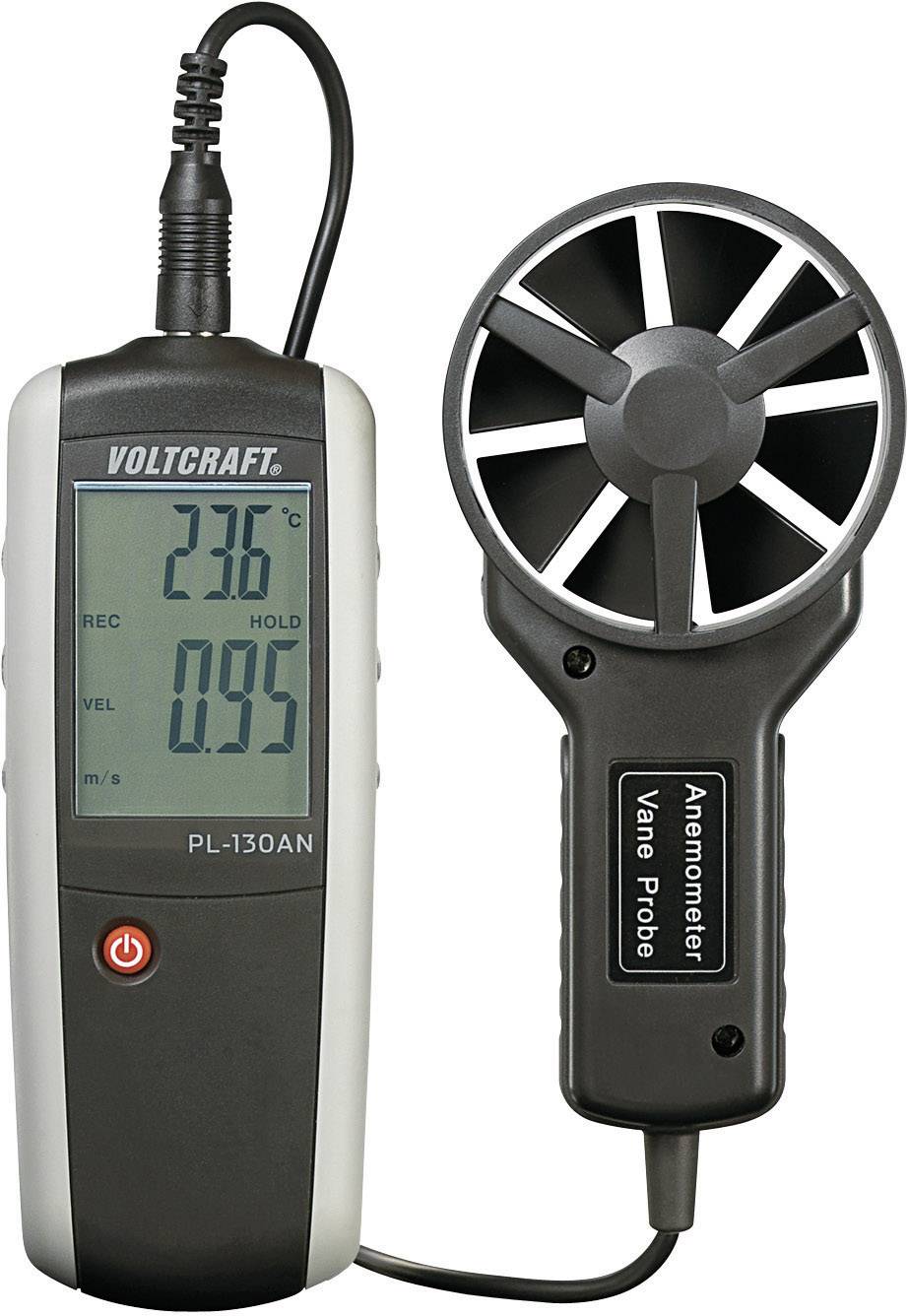 Légsebesség mérő, anemométer, 0,4 - 30 m/s, Voltcraft PL-130AN