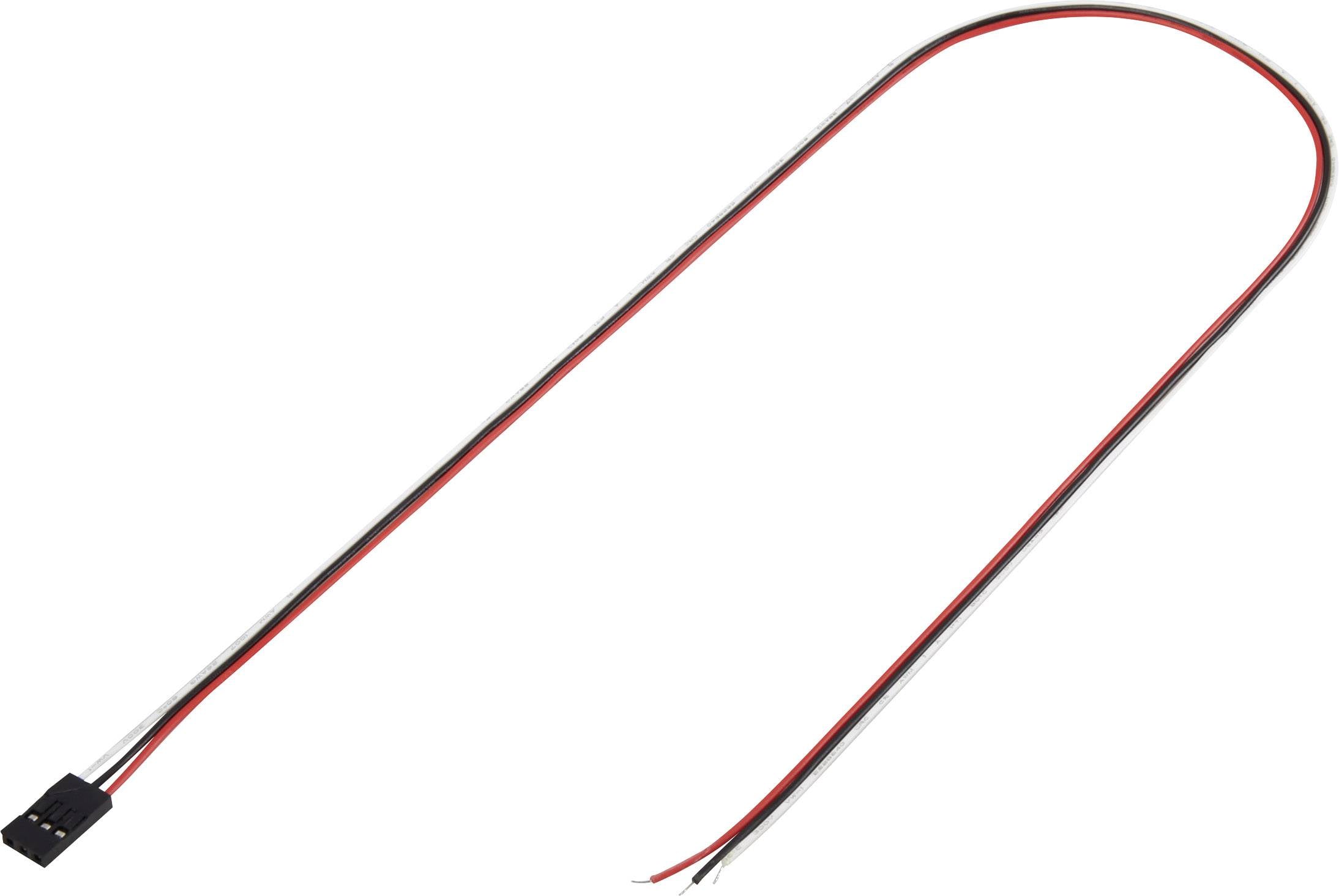 Konfekcionált huzal 3 pól., RM 2,54 mm, Tru Components