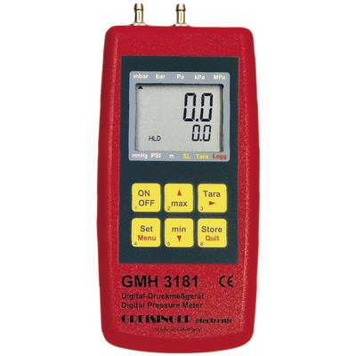 Nyomásmérő Greisinger GMH 3181-07 Légnyomás, Nem agresszív gázok, Korrozív gázok -0.01 - 0.350 bar Kalibrált ISO
