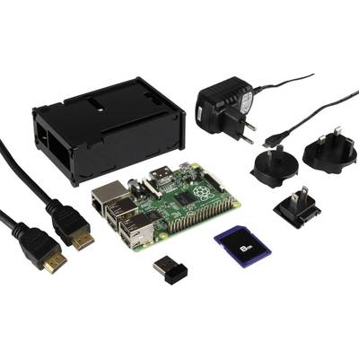 Raspberry Pi® Model B+ 512 MB PLUS komplett programozó építőkészlet WLAN-Stick-kel
