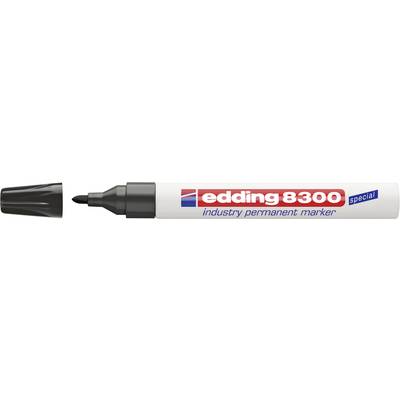 Tartós filctoll 'edding 8300' kék kupakkal és piros logóval.