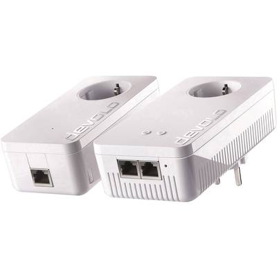 Powerline WLAN Starter Kit, konnektoros internet átvivő készlet 1,2 Gbit/s, Devolo dLAN 1200+ WiFi ac