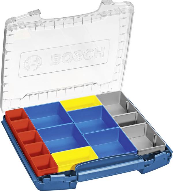 Bosch Professional i-BOXX 53 Rendszerező hordtáska (H x Sz x Ma) 316 x 357 x 53 mm Rekeszek: 12 Változtatható alsó osztás doboz Tartalom, tartalmi egységek rendelésenként 1 db