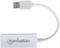 Egy fehér USB-adapter "manhattan" felirattal.