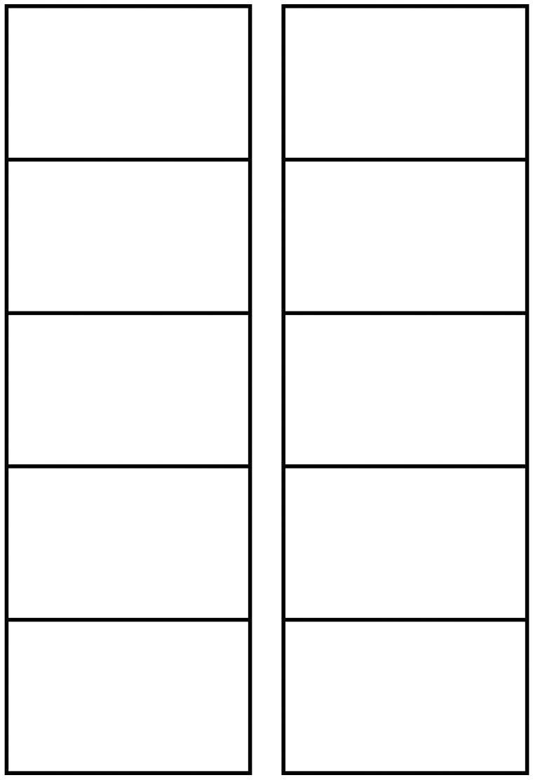 Két egymás mellett álló oszlop, amelyeknek mindegyikén négy egyenlő méretű, téglalap alakú mező helyezkedik el függőleges elrendezésben.