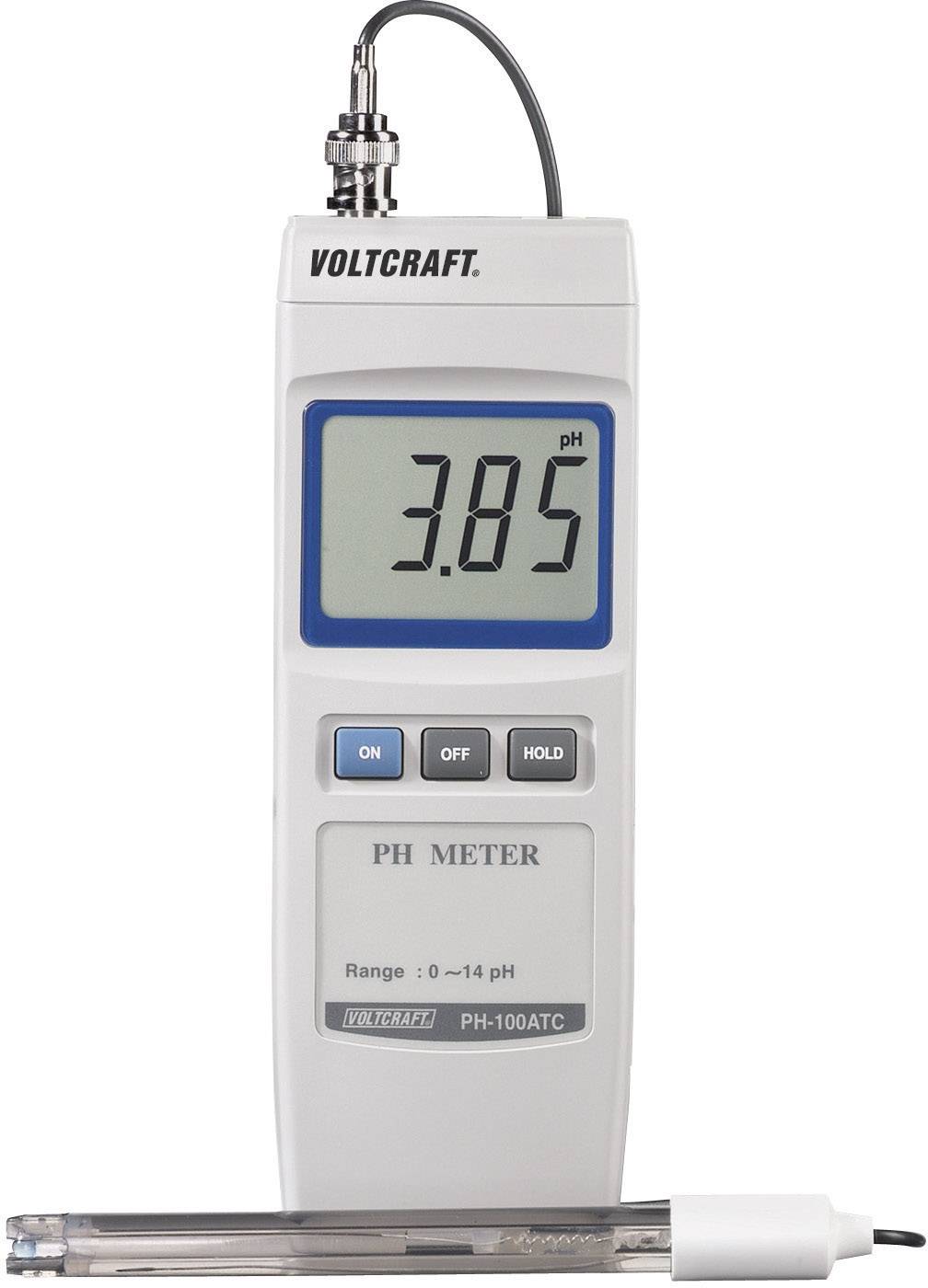 Digitális ipari folyadék PH mérő 0 - 14 pH Voltcraft pH-100 ATC