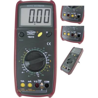 Digitális multiméter, mérőműszer, hőmérséklet méréssel 600V AC/DC 10A AC/DC Testboy TB 313