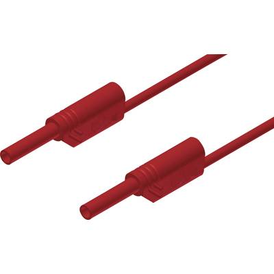 Mérőzsinór, szigetelt mérővezeték 2db 2mm-es toldható banándugóval 1 mm², 25 cm, piros SKS Hirschmann MVL S 25/1 Au