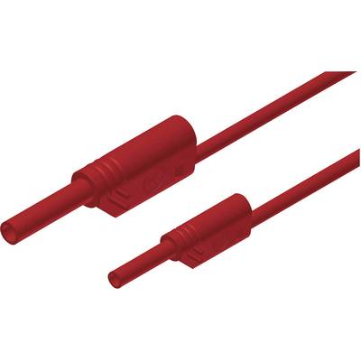 Mérőzsinór, szigetelt mérővezeték 2/4mm-es toldható banándugóval 1 mm², 1m, piros SKS Hirschmann MAL S WS 2-4 100/1 Au