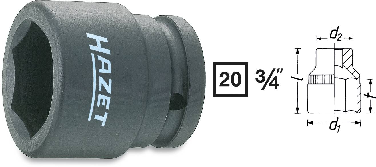 Hazet Erő dugókulcs betét 3/4 (20 mm) 1000S-24