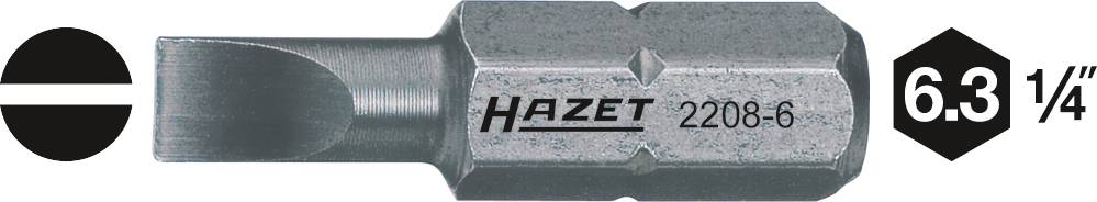 Hazet 2208-11 Egyenes hornyú bit 8 mm Különleges acél C 6.3 1 db