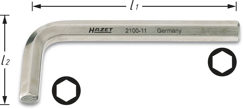 Hazet Belső hatlap Hajlított csavarhúzó 10 mm