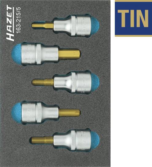 Hazet Dugókulcs bit betét készlet 1/2 (12,5 mm) 5 részes 163-215/5